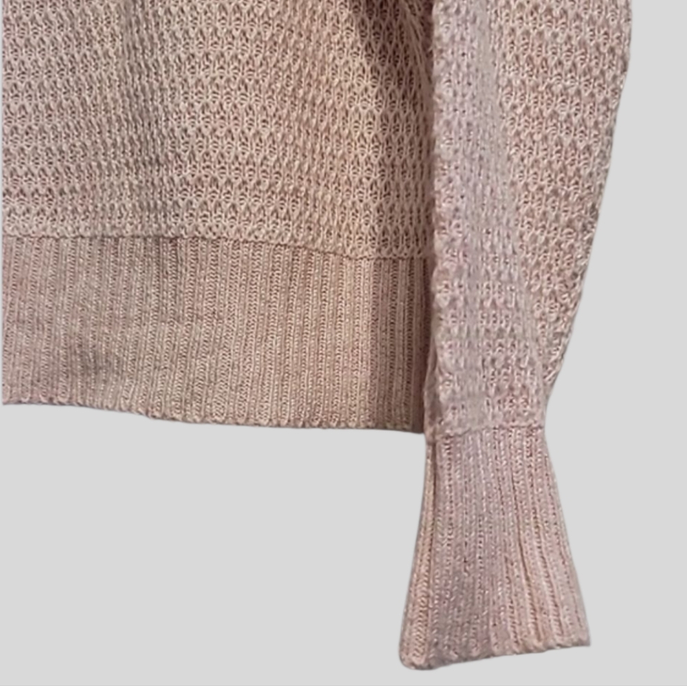 Moral Fiber Pullover Sweater Women's 3X Pink Open Knit Long Sleeve Light Y2K - Picture 3 of 11